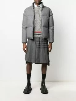 Thom Browne RWB stripe cable knit jumper