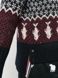 Thom Browne Intarsia knit buttoned cardigan cardigans of men 9 Thom Browne intarsia-knit buttoned cardigan