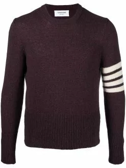 Thom Browne 4-Bar motif chunky-knit jumper