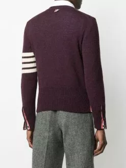 Thom Browne 4-Bar motif chunky-knit jumper