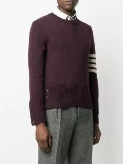Thom Browne 4-Bar motif chunky-knit jumper