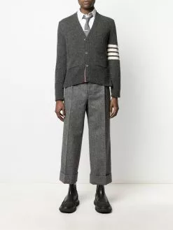 Thom Browne 4-Bar motif knitted cardigan
