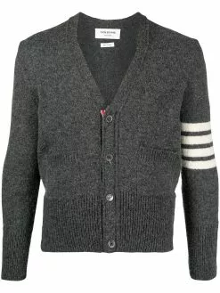 Thom Browne 4-Bar motif knitted cardigan