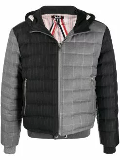 Thom Browne panelled puffer jacket