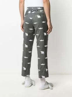 Thom Browne animal-pattern tailored trousers