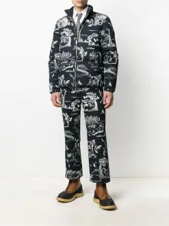 Thom Browne sketch-print zip-front jacket