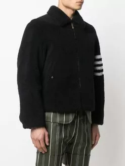 Thom Browne 4-Bar motif zip-up jacket