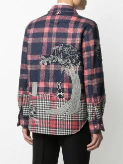Thom Browne embroidered bear shirt jacket