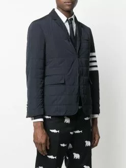 Thom Browne 4 Bar motif padded blazer down jackets of men 7 Thom Browne 4-Bar motif padded blazer