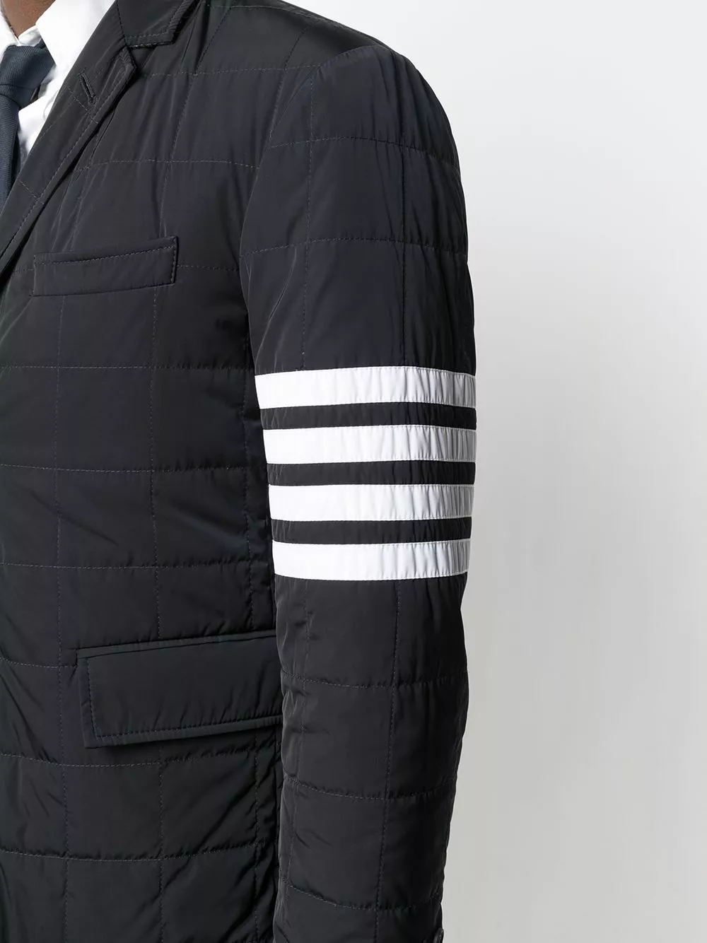 Thom Browne 4 Bar motif padded blazer down jackets of men 5 Thom Browne 4-Bar motif padded blazer