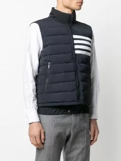 Thom Browne 4 Bar motif puffer gilet waistcoats & gilets of men 8 Thom Browne 4-Bar motif puffer gilet