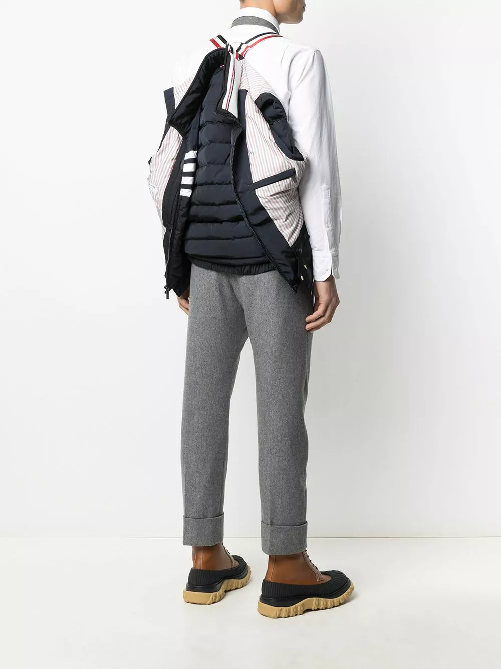 Thom Browne 4 Bar motif puffer gilet waistcoats & gilets of men 6 Thom Browne 4-Bar motif puffer gilet