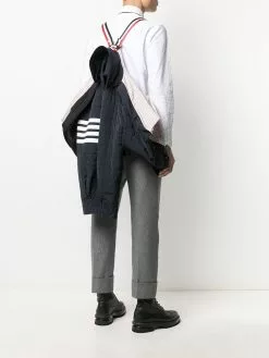 Thom Browne 4-Bar stripe padded shirt jacket