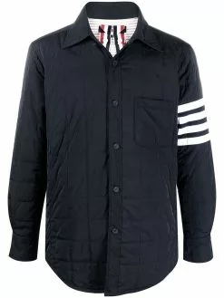 Thom Browne 4-Bar stripe padded shirt jacket