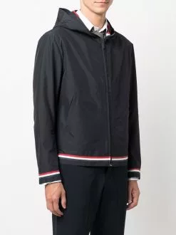 Thom Browne RWB-stripe hooded jacket