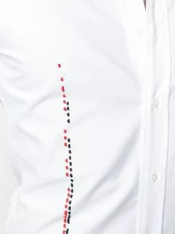 Thom Browne embroidered RWB stripe shirt