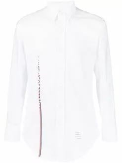 Thom Browne embroidered RWB stripe shirt
