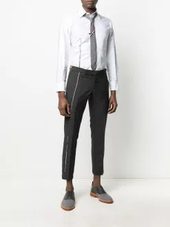 Thom Browne embroidered RWB stripe shirt