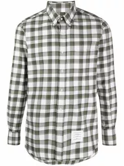Thom Browne check-print buttoned shirt