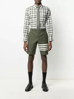Thom Browne check-print buttoned shirt