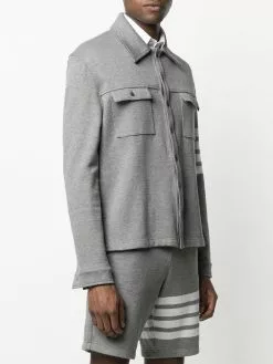 Thom Browne 4-Bar stripe cotton-jersey jacket