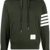 Thom Browne 4-Bar stripe cotton hoodie