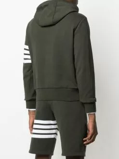 Thom Browne 4-Bar stripe cotton hoodie