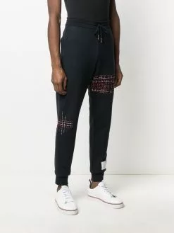 Thom Browne embroidered track pants