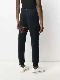 Thom Browne embroidered track pants