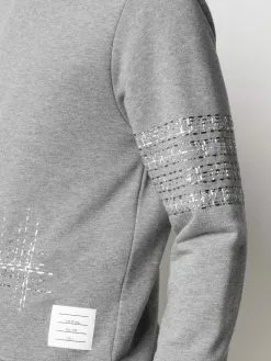 Thom Browne embroidered stripe cotton sweatshirt