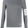 Thom Browne 4-Bar stripe lightweight compress top