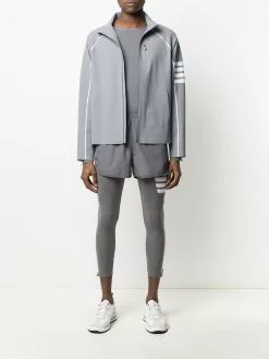 Thom Browne 4-Bar stripe lightweight compress top