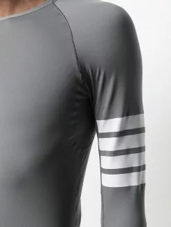 Thom Browne 4-Bar stripe lightweight compress top
