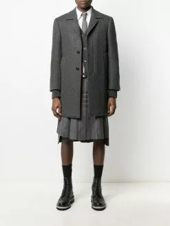 Thom Browne twill cashmere overcoat