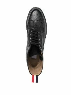 Thom Browne RWB stripe lace-up boots