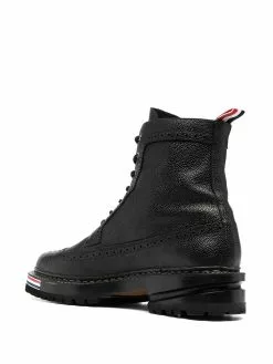 Thom Browne RWB stripe lace-up boots