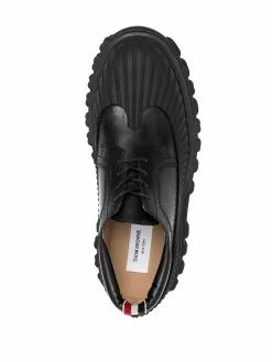 Thom Browne stripe-detail leather brogues