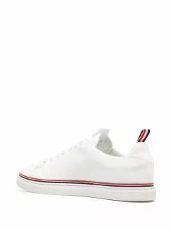 Thom Browne grosgrain-trimmed canvas sneakers