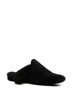 Thom Browne stitched suede slippers