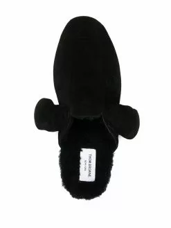 Thom Browne stitched suede slippers