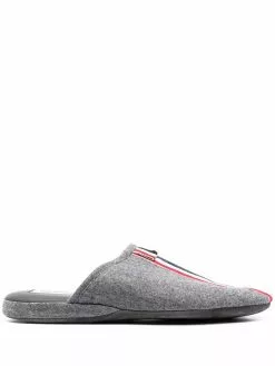 Thom Browne striped felted slippers