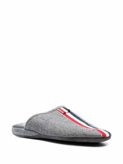 Thom Browne striped felted slippers
