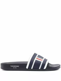 Thom Browne striped flatform slides