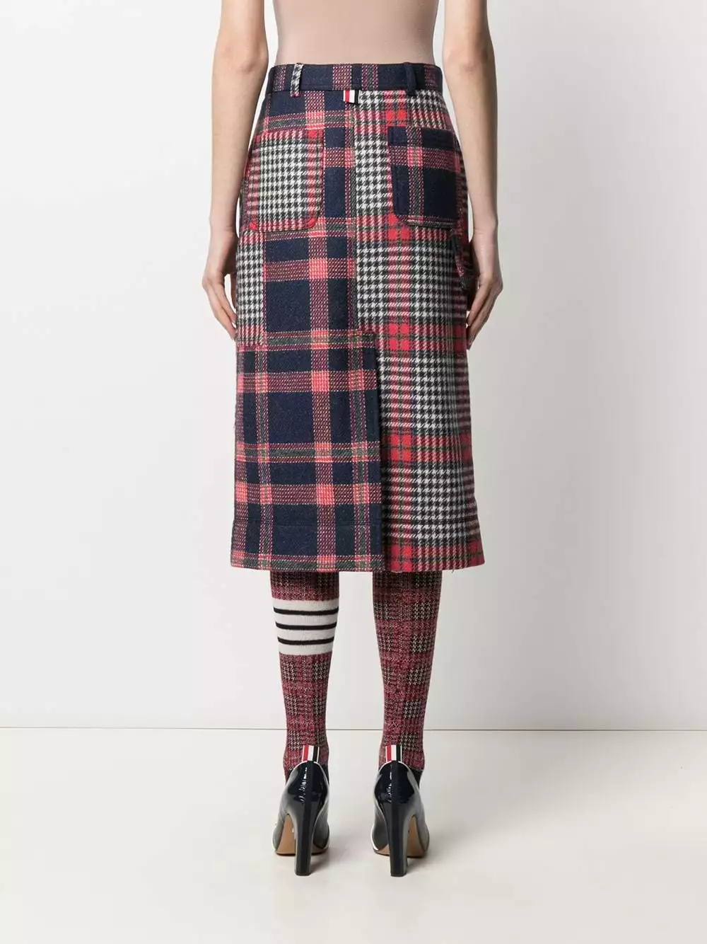 Thom Browne Multi panel design skirt high-waisted skirts of women 4 Thom Browne multi-panel design skirt