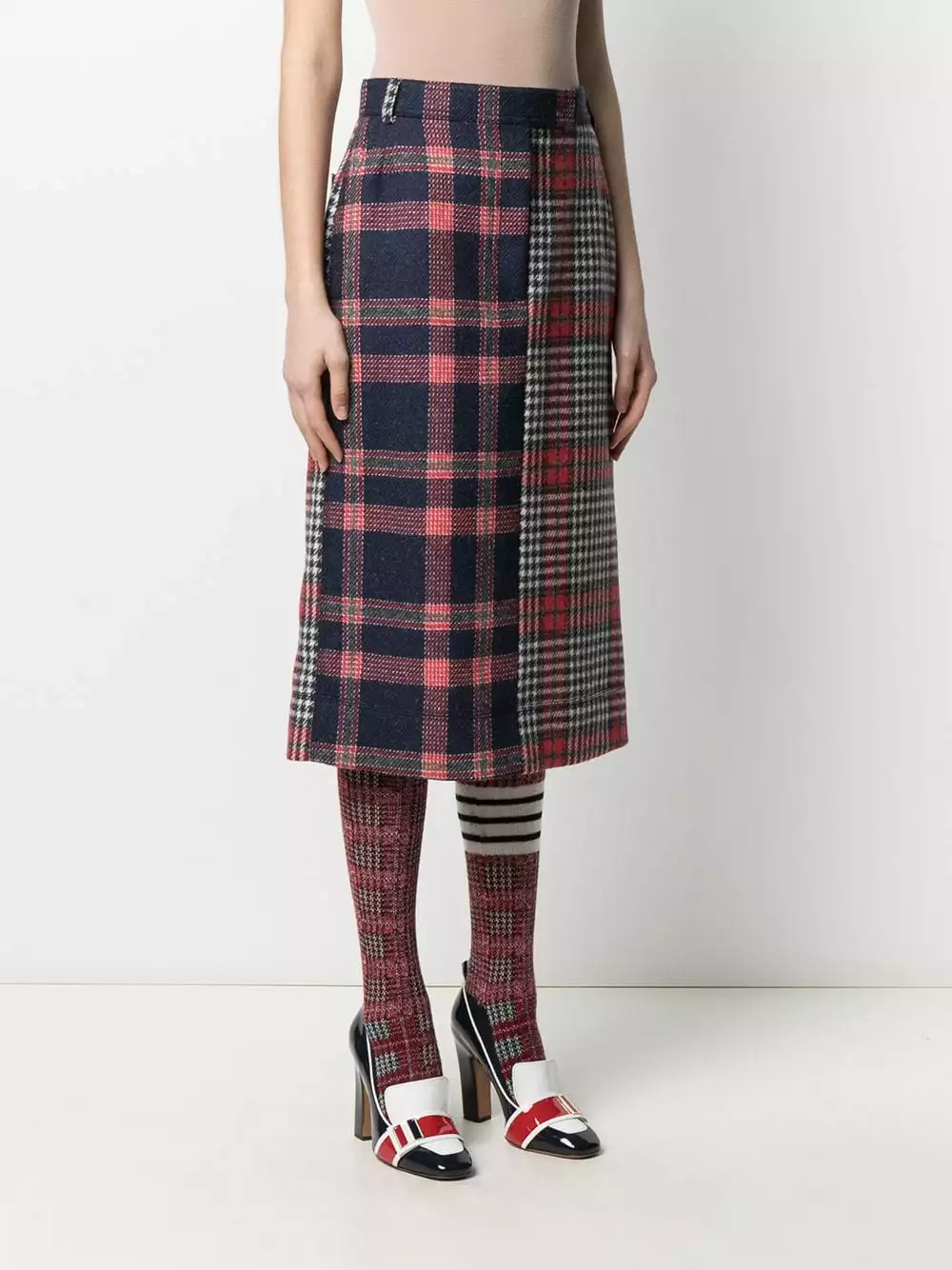 Thom Browne Multi panel design skirt high-waisted skirts of women 3 Thom Browne multi-panel design skirt