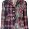 Thom Browne asymmetric pattern-mix blazer