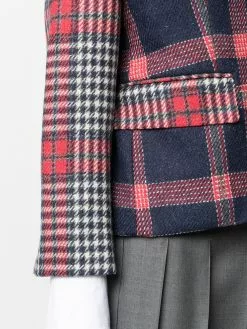 Thom Browne asymmetric pattern-mix blazer