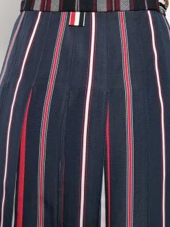 Thom Browne alternating stripe pleated mini sack skirt
