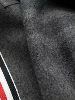 Thom Browne 4-Bar supersized Melton shirt