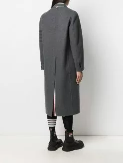 Thom Browne notched-lapel single-breasted coat